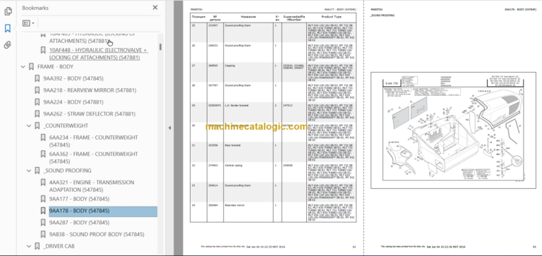 Manitou MLT 634 120 LSU SB E2 PARTS CATALOGUE