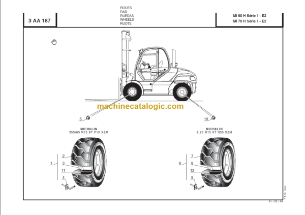 MANITOU MI 70H PARTS CATALOGUE