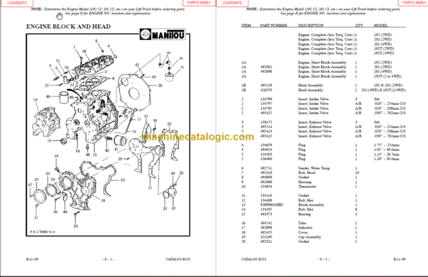 MANITOU S404TC-D PARTS MANUAL