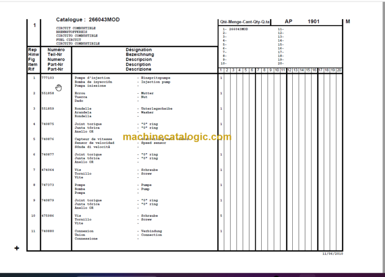 Manitou MLT 735 120 LSU S6 - E3 PARTS MANUAL