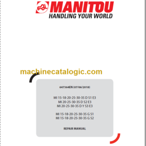 MANITOU MI 15-18-20-25-30-35 G S1 REPAIR MANUAL