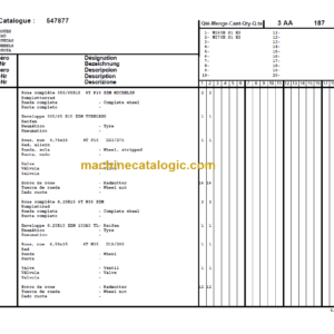 MANITOU MI 70H PARTS CATALOGUE