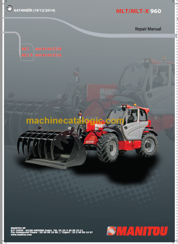 Manitou MLT 960 H140 ST3B Repair Manual