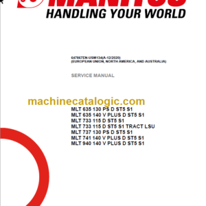 Manitou MLT 741 PLUS D ST5 S1 Service Manual