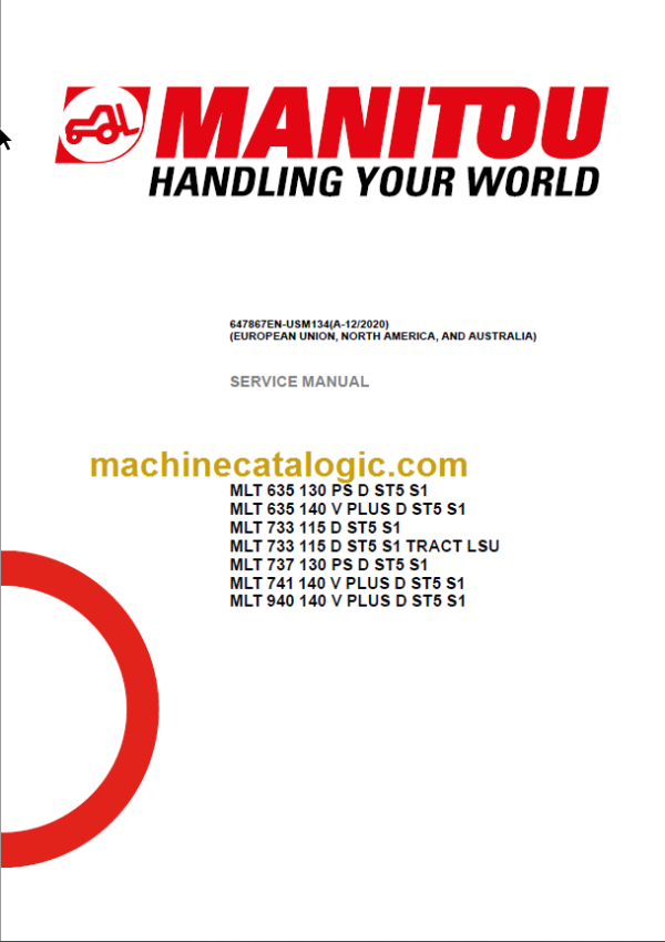 Manitou MLT 741 PLUS D ST5 S1 Service Manual