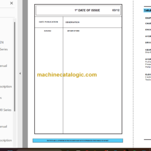 Manitou MHT-X 860 LT-E3 REPAIR MANUAL