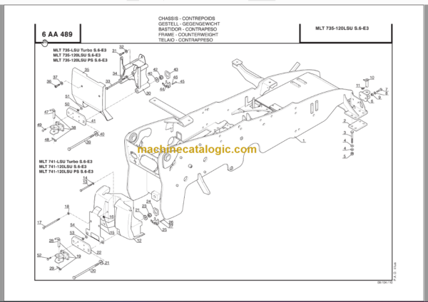 Manitou MLT 735-120 LSU S6-E3 PARTS MANUALS