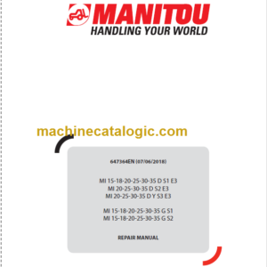 MANITOU MI 15-18-20-25-30-35 G S2 REPAIR MANUAL