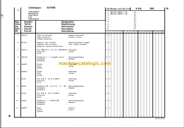 MANITOU MSI 50H S1-E2 PARTS MANUAL