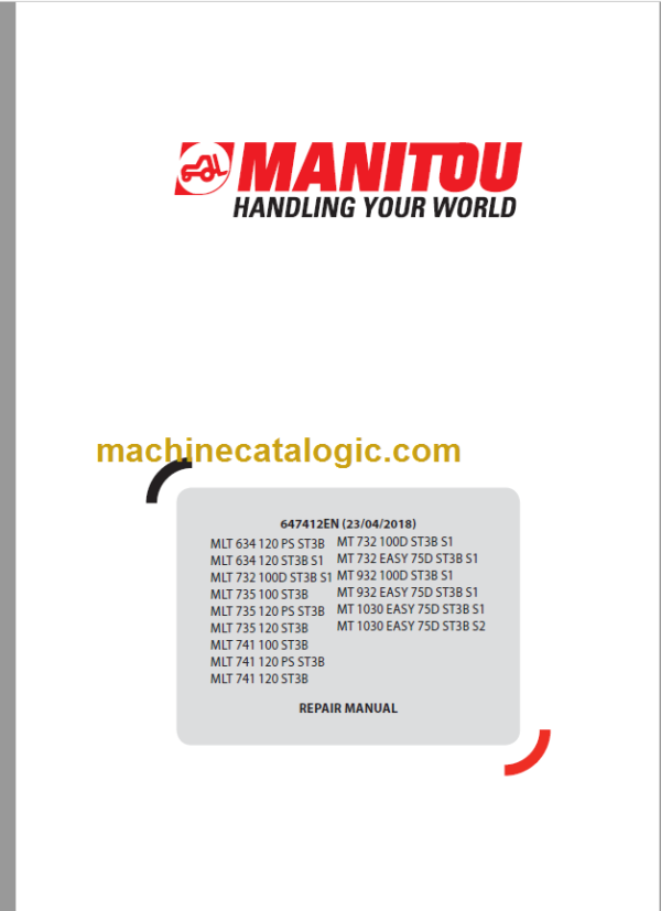 Manitou MLT 735 ST3B Repair Manual