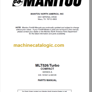 Manitou MLT 526 Turbo COMPACT SERIES A PARTS MANUAL