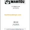 MANITOU MSI 30D PARTS MANUAL
