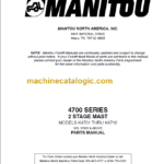 MANITOU 4700 Series Parts Manual