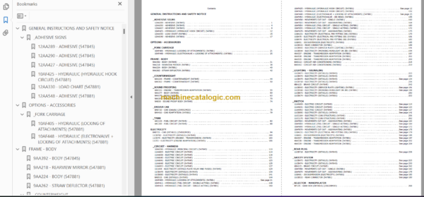 Manitou MLT 634 TURBO LSU SB E2 PARTS CATALOGUE