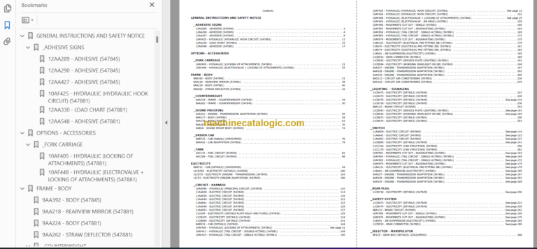 Manitou MLT 634 TURBO LSU SB E2 PARTS CATALOGUE