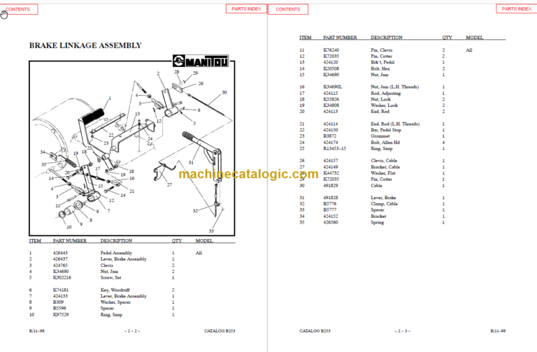 MANITOU S504TC-D PARTS MANUAL