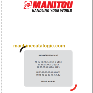 MANITOU MI 20-25-30-35 D S2 E3 REPAIR MANUAL