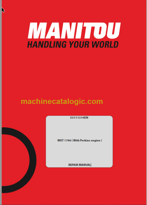 Manitou MXT 1740 Perkins engine Repair Manual