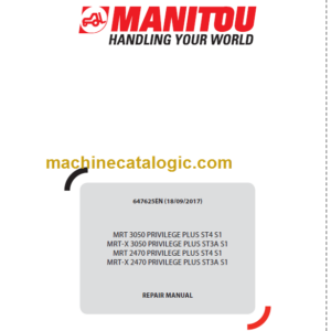 Manitou MRT-X 2470 PRIVILEGE PLUS REPAIR MANUAL