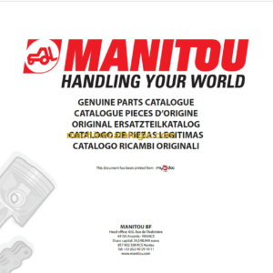 Manitou MRT-X 3255+ PARTS CATALOGUE