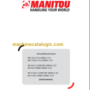 Manitou MLT 625-75 H SERIES 1-E3 Repair Manual