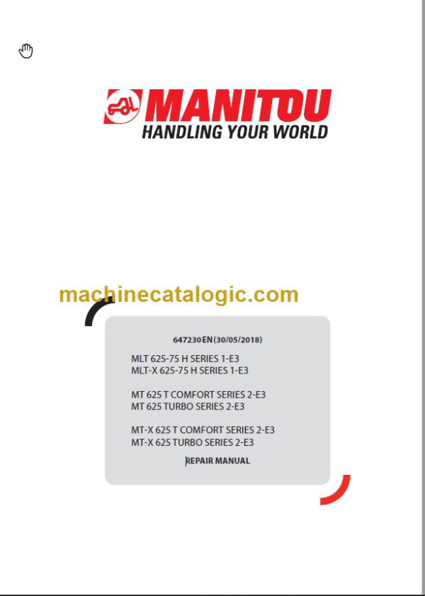 Manitou MLT 625-75 H SERIES 1-E3 Repair Manual