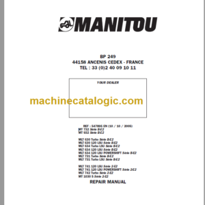 Manitou MLT 630 Turbo Série B-E2 Repair Manual