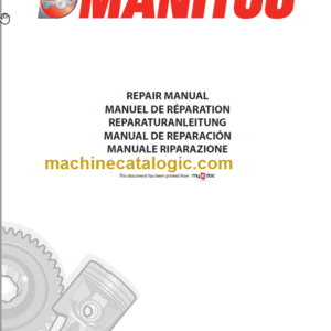 Manitou MLT 845 SERIES 5-E3 Repair Manual