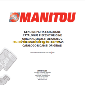 MANITOU MSI 20D PARTS CATALOGUE