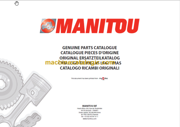 MANITOU MSI 20D PARTS CATALOGUE