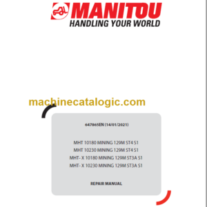 MHT- X 10180 MINING 129M ST3A S1 REPAIR MANUAL