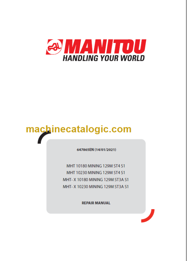 MHT- X 10180 MINING 129M ST3A S1 REPAIR MANUAL