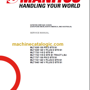 Manitou MLT 940 D ST5 S1 Service Manual