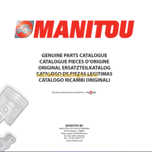 Manitou MLT 634 TURBO SB E2 PARTS CATALOGUE