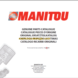 Manitou MLT 845-120 S4 E3 PARTS CATALOGUE