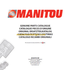 MANITOU M-X 30-4 S3E3 PARTS CATALOGUE