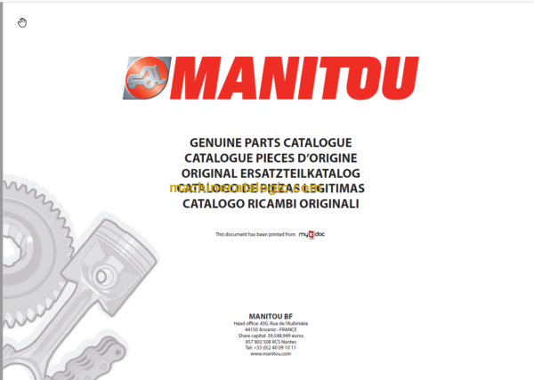 Manitou MVT 735 PARTS CATALOGUE