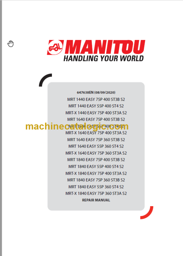 Manitou MRT 1840 EASY 55P 360 ST4 S2 REPAIR MANUAL