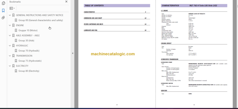 Manitou MLT 742 LSU HLT Series 2-E2 Repair Manual M125EN