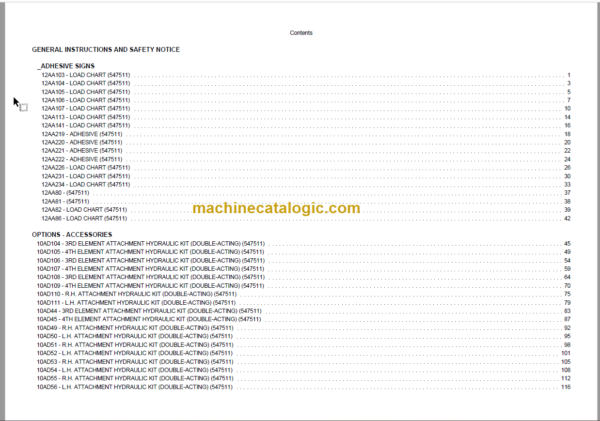 MANITOU M26-2 PARTS CATALOGUE