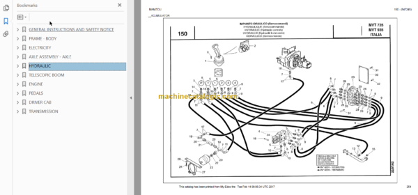 Manitou MVT 735 PARTS CATALOGUE