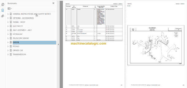 Manitou MLT 845-120 S4 E3 PARTS CATALOGUE