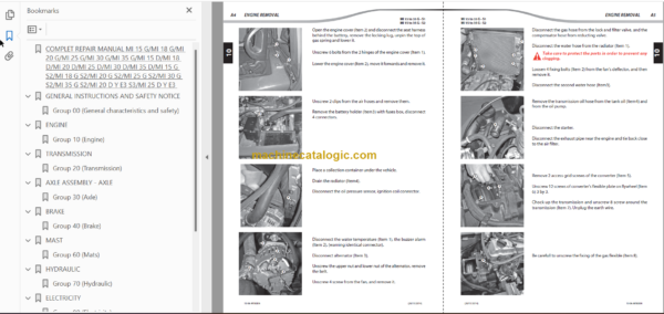 MANITOU MI 20-25-30-35 D S2 E3 REPAIR MANUAL