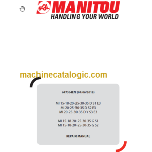 MANITOU MI 20-25-30-35 D Y S3 E3 REPAIR MANUAL