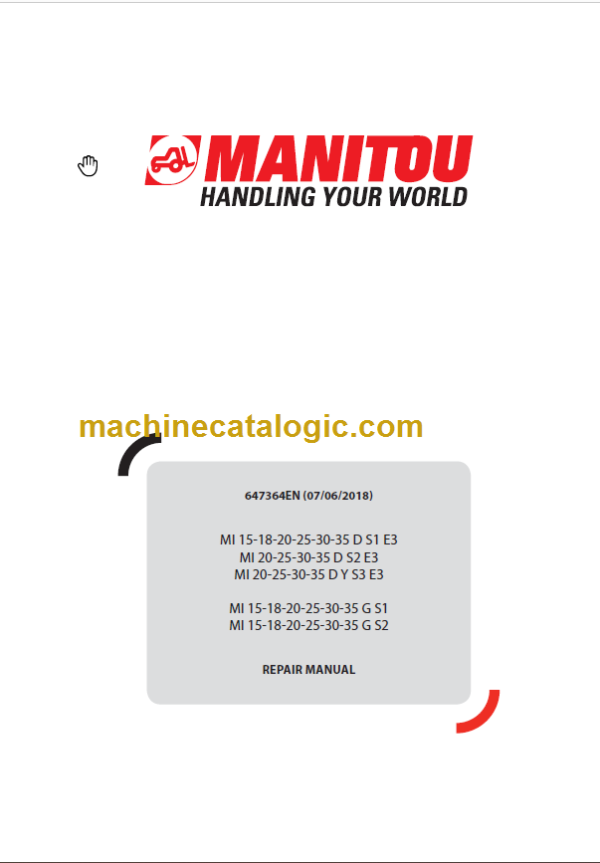 MANITOU MI 20-25-30-35 D Y S3 E3 REPAIR MANUAL