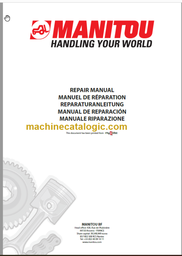 MANITOU ME315 REPAIR MANUAL