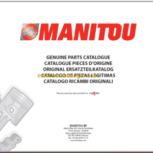 MANITOU M-X 50-2 S3E3 PARTS CATALOGUE