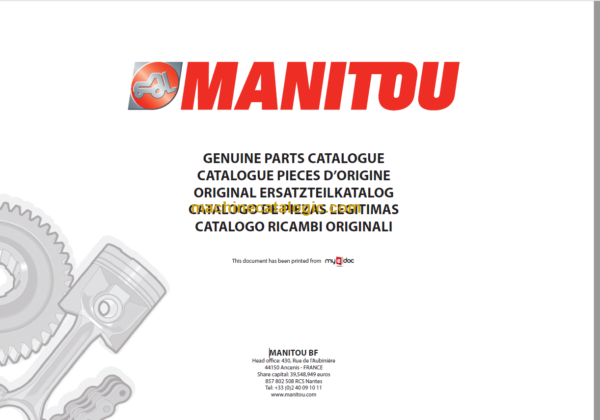 MANITOU M26-4 PARTS CATALOGUE