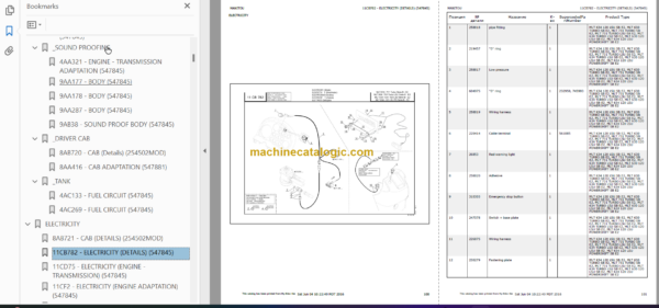 Manitou MLT 731 SB E2 PARTS CATALOGUE