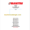 MANITOU Forklift ME 418 420 425C 425 430 Operator's Manual